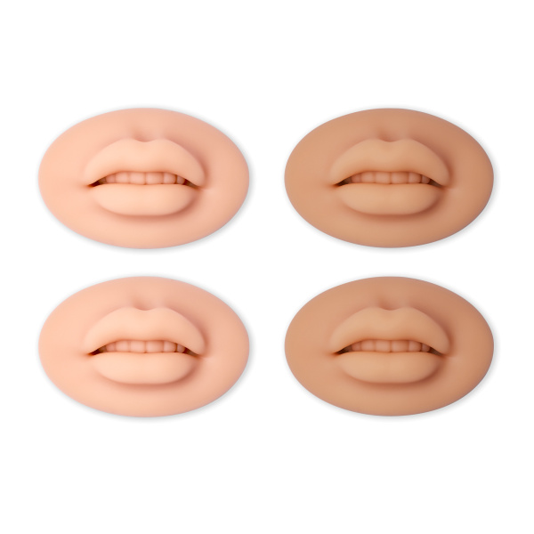 Lèvre d'exercice 3D Soft Silikon, clair & foncé, set de 4 pièces